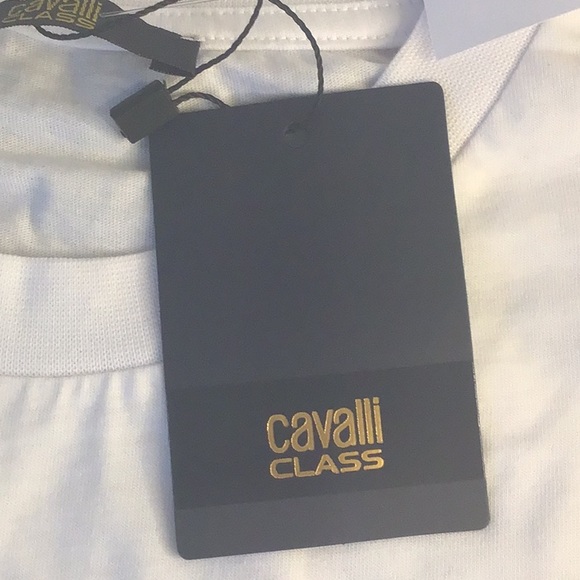 Cavalli Class Women White Short Sleeve Tee - Picture 6 of 8